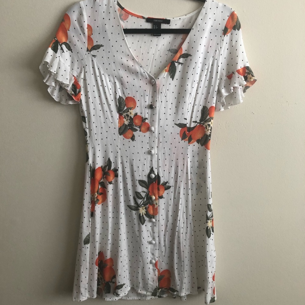 Orange and Polka Dot Dress